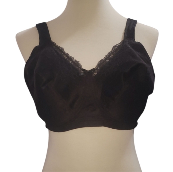 Playtex 18 hour wireless ultimate lift & support Black lace Bra Size 38DD - Picture 1 of 5